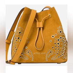 Michael Kors Cary Embellished Bucket Crossbody